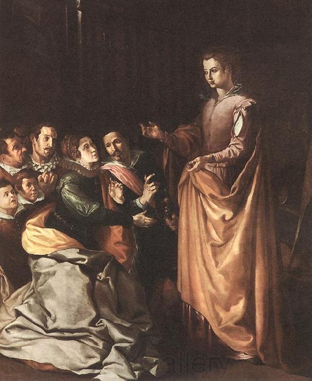 HERRERA, Francisco de, the Elder St Catherine Appearing to the Prisoners sf Spain oil painting art